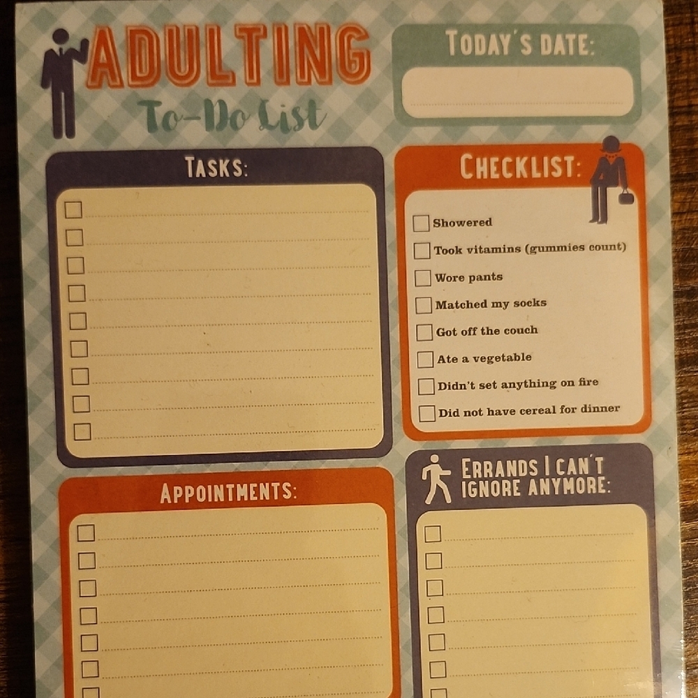 Adulting To-Do List Notepad - Multicolor - Picture 2 of 10